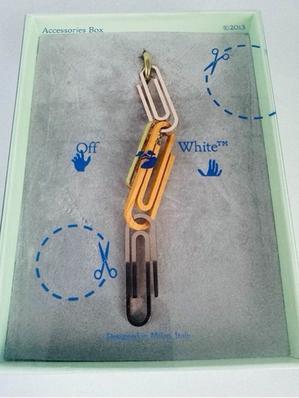 Off-White Paperclip Combo Earring (Multicolor)